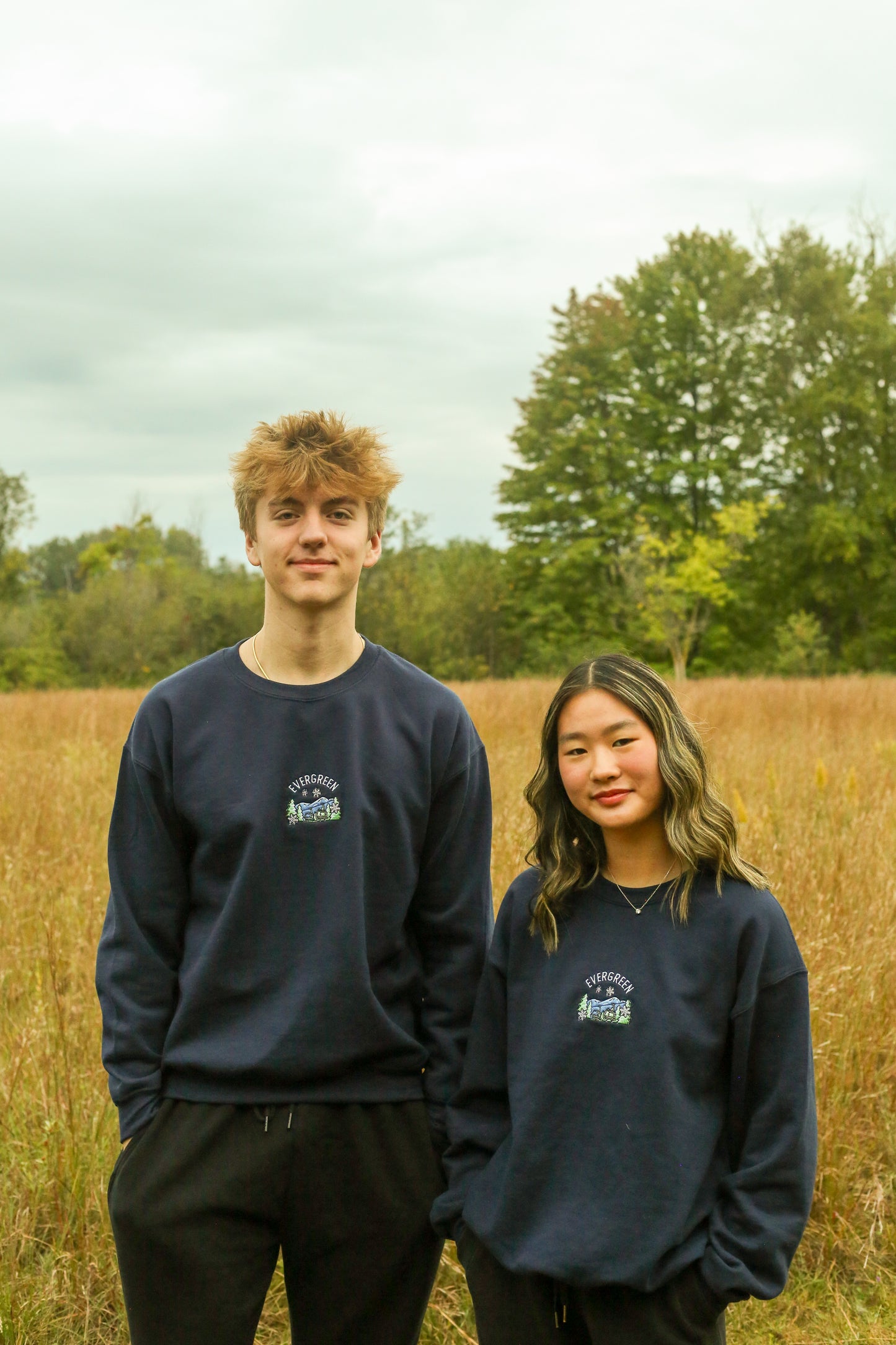 Embroidered Ski Mountain Crewneck