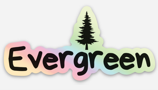 Evergreen Holographic Sticker